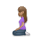 Woman Kneeling- Medium Skin Tone emoji on LG